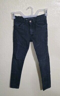 Vintage Express Kids (boy/girl/unisex) Moto Jeans Skinny Denim Size 6 Big Kids